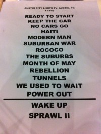 Arcade Fire Setlist