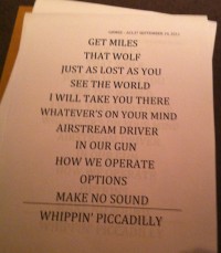 Gomez Setlist