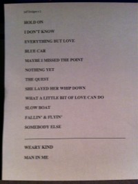 Jeff Bridges Setlist