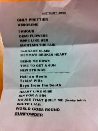 Miranda Lambert Setlist