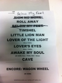 Mumford & Sons Setlist