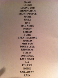 Randy Newman Setlist