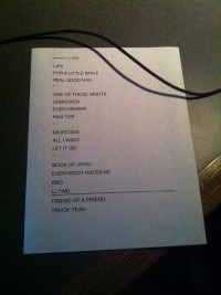 Tim McGraw taping setlist