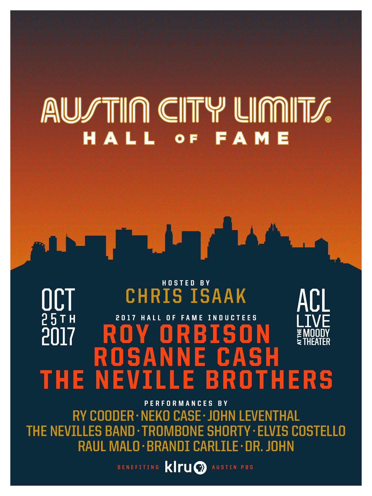 2017 Austin City Limits Hall of Fame Poster