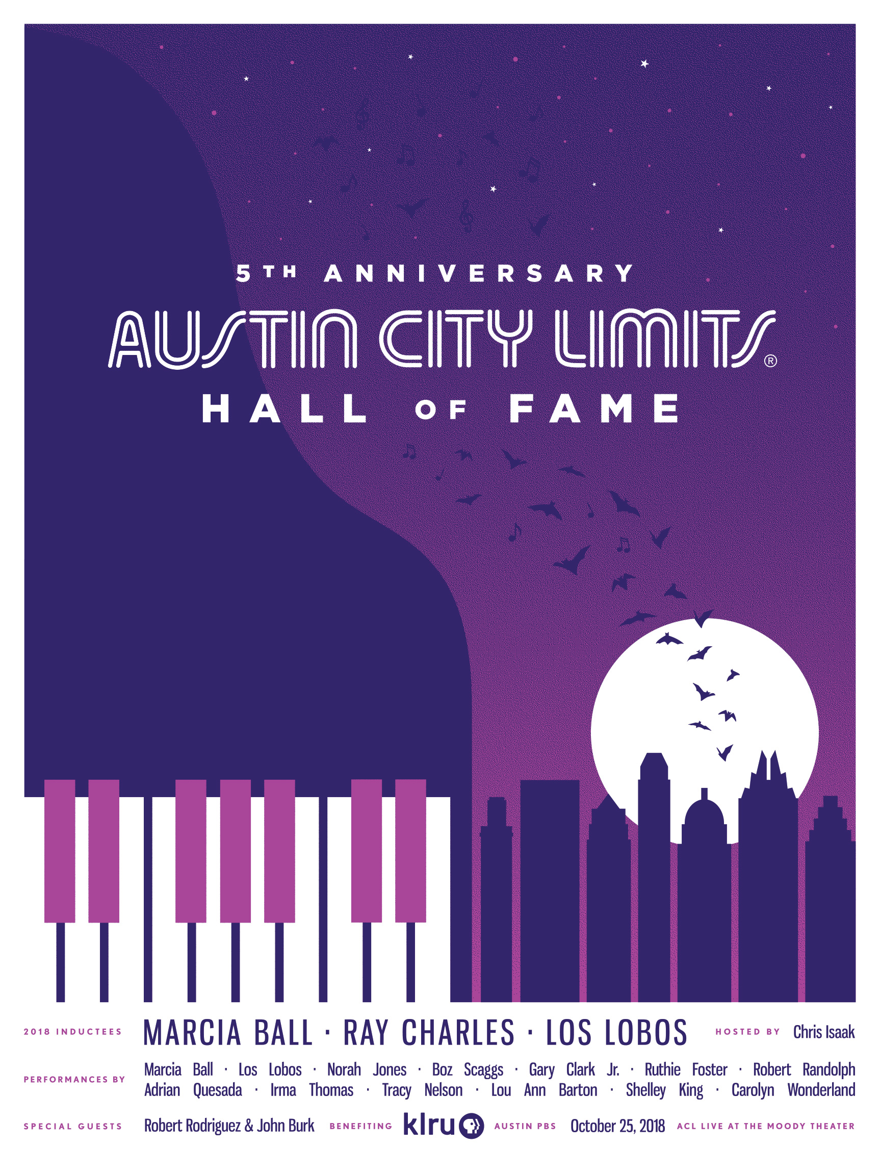 2018 Austin City Limits Hall of Fame Poster