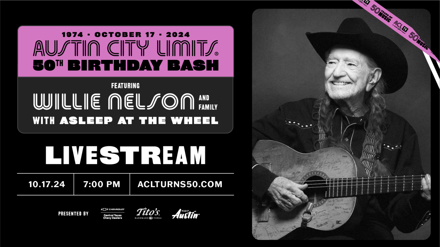 ACL to Livestream Willie Nelson & Family and Asleep at the Wheel